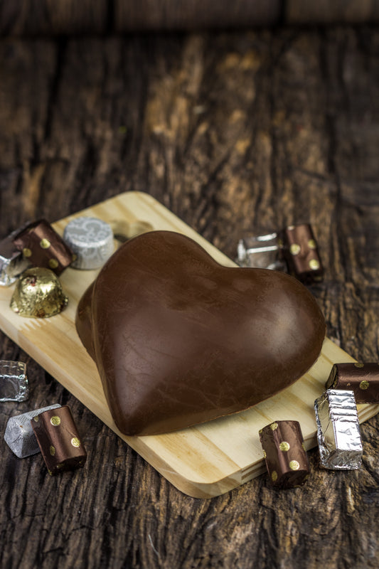 Coração de Chocolate Filó