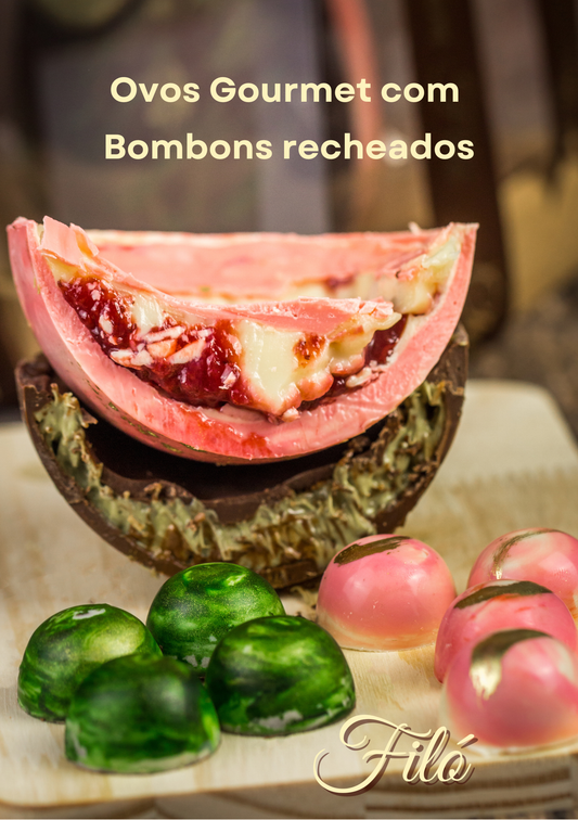Ovo Gourmet com Bombons Recheados Filó – 670g